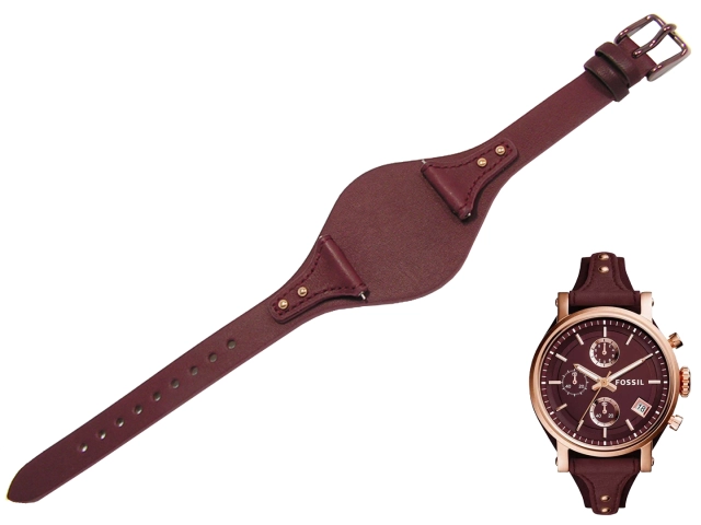 Oryginalny bordowy pasek Fossil Boyfriend ES4114 18mm